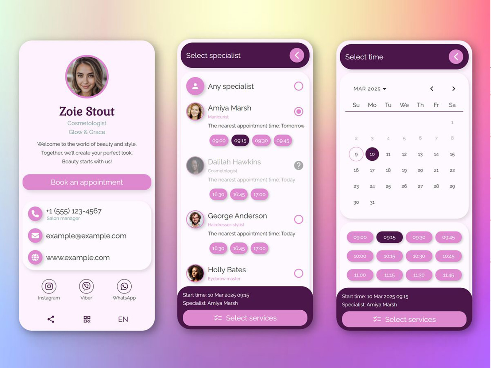 Website with In-Built Appointment Scheduling